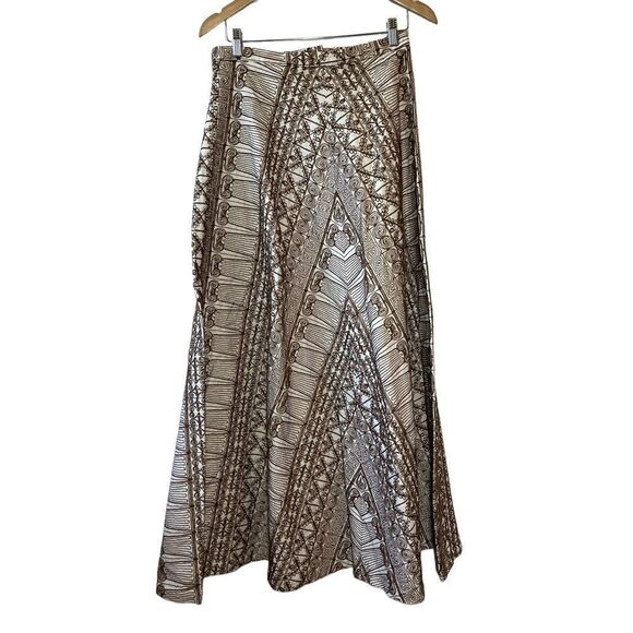 Eddy George EG California Vintage  Embroidered A-Line Midi Skirt Sz 16 - Picture 3 of 8